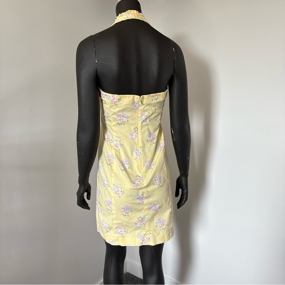 Ralph Lauren Yellow Floral Halter Dress | Size 8 - Picture 5 of 8